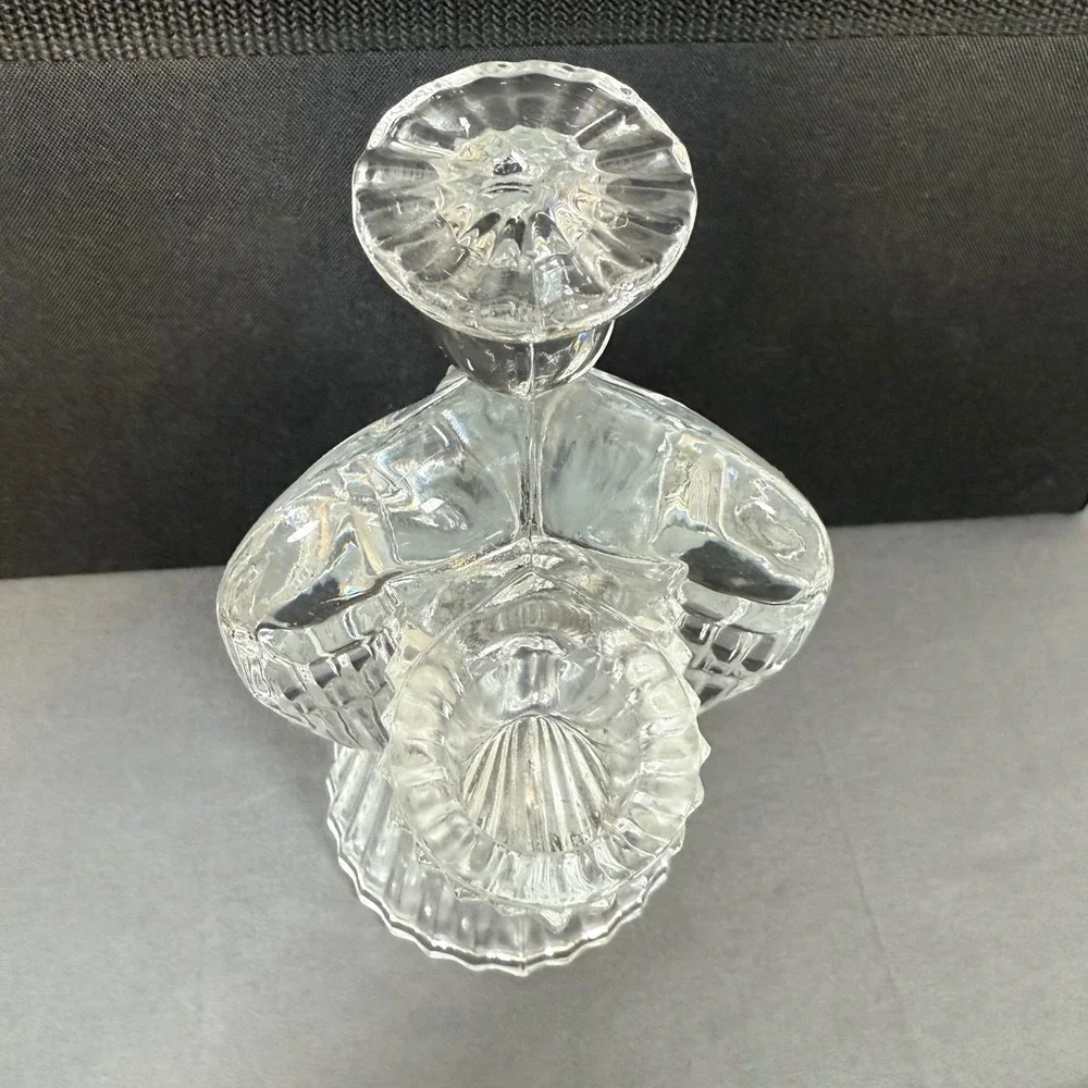 Clear Glass Angel‎ Candle Holder Taper Votive Tealight Table Decor